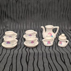 Vintage Miniature Porcelain Tea Set (Dollhouse / Child’s Play Set)